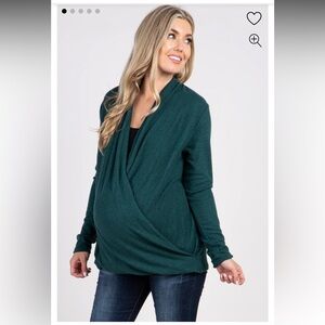 PinkBlush Draped Wrap Maternity/Nursing Top